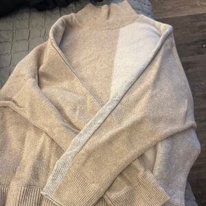 Reitmans Taupe and Light Gray Knit Sweater